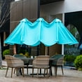 Ainfox 15ft Large Patio Umbrella with Solar Lights, DoubleSided