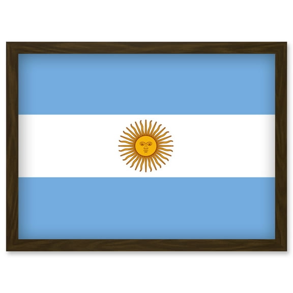 Argentina National Flag Patriotic Vexillology World Flags Country Region Poster Artwork Framed Wall Art Print A4