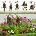 thumbnail image 2 of TERGAYEE Metal House with Poles Outdoor,Outdoor Metal House Garden Stake Bird House for Patio Backyard Patio Outdoor Garden Decoration, 2 of 5