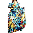 thumbnail image 4 of KEINXS Robe Maxi Bohème pour Femmes, Robe d'Été Tropicale à Fleurs, Manches Longues, Coupe Ample, Robe de Plage, 4 of 5