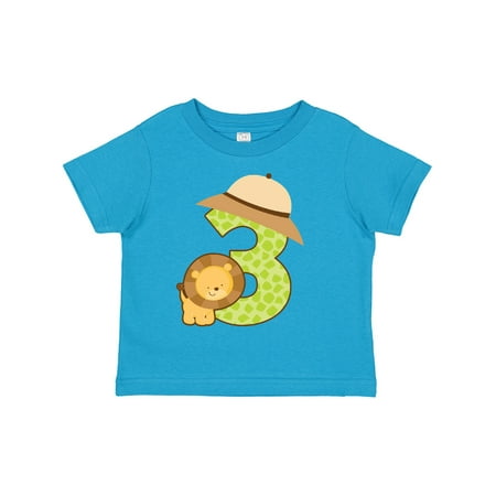 

Inktastic Safari 3rd Birthday 3 Year Old Gift Toddler Boy or Toddler Girl T-Shirt
