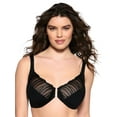 thumbnail image 3 of Felina - Paramour Angie Front Close Minimizer Bra for Women (Black Warm Neutral 2-Pack, 36G), 3 of 4