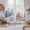 White, variant on Orange Blue Starfish Coastal Kitchen Curtain for Berdoom Living Room Cafe 54 Inch Length, Summer Beach Eucalyptus Retro Tiers Curtains Light Filtering Drapes Window Treatment 2 Panels 52"Wx54"L