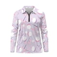 thumbnail image 2 of Uorisanigo Cute Golf Women's Dry-Fit Golf Polo Shirts Size 2XL Fashion Versatile Women's Long Sleeve Athletic Shirts with Zipper Tennis Tops for Workout Sports, 2 of 7