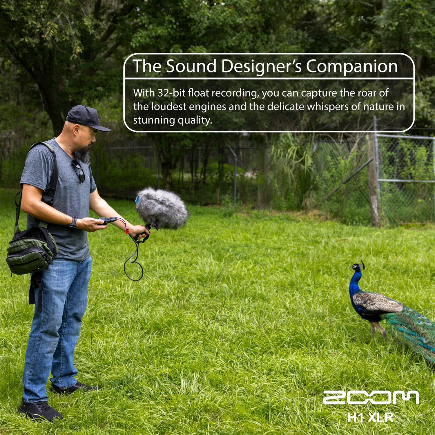 Zoom H1 XLR Handy Recorder, Bundle with 2X Zoom ZDM-1 Podcast Microphones, 2X Headphones, 2X Windscreen, 2X XLR Cable, 2X Tabletop Stand, Table Tripod Hand Grip