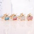 thumbnail image 3 of SPRING PARK KeyChain Rhinestone Inlaid Pig Rope Tassel Rhinestone Key Holder Ring Decoration, 3 of 7