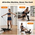 thumbnail image 2 of Máquina abdominal plegable 3 en 1 TOUSAINS con remo y cable, 2 of 9