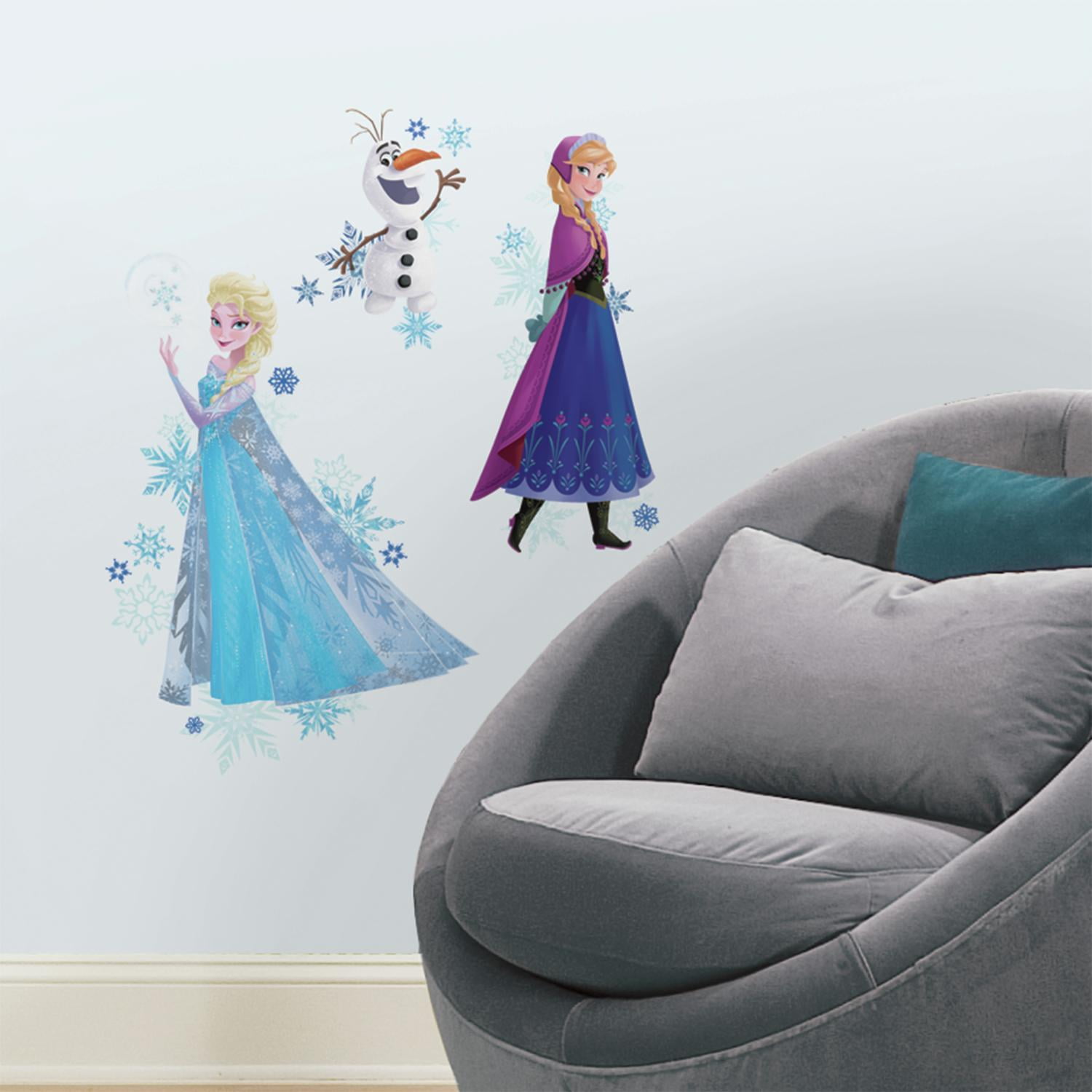 Frozen Wall Art Sticker Princess Elsa Anna Olaf Girls Bedroom Large 