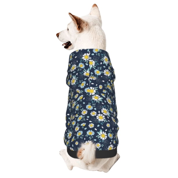 Balery Daisy Floral B Sudadera con Capucha para Perros Pequeños – Ropa para Mascotas, Disfraz para Perros y Gatos, Ideal para Fiestas y Cosplay-Medium