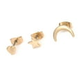 thumbnail image 4 of 3PCS/Set Women Star Moon Heart Shape Prom ear rings Earrings Girl Evening Party Prom Ear Rings Punk Rhinestone Ear Studs, 4 of 5