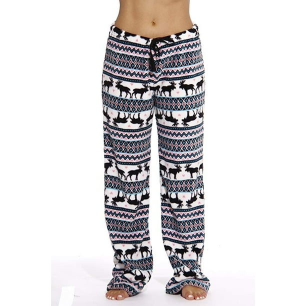 Mens Christmas Lounge Pajama Pants Soft Animal Printed Sleep Trousers