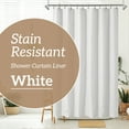 thumbnail image 5 of Barossa Design Waterproof PEVA Shower Curtain Liner Plastic with 6 Magnets -Heavy Duty White, 72" x 72", 5 of 9