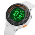 thumbnail image 2 of SKMEI Unisex Digital Sports Watch with 50M Water Resistance, EL Backlight, 1/100 Sec Stopwatch, Dual Time Zones, Daily , Countdown Timer, Date/Week Display, 12/24H Format - Resin Crystal, ABS, 2 of 6