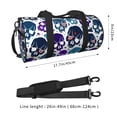 thumbnail image 4 of ZICANCN Blue Skull Purple Bone Travel Duffle Bag, Sports Tote Gym Bag Weekenders Bags for Women Men, 4 of 8