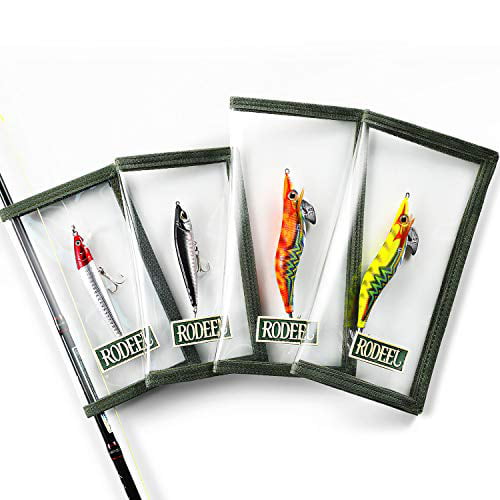 Rodeel Fishing Lure Wraps 4 Packs Clear PVC Lure Covers with Hook Bonnets K... 