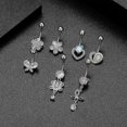 thumbnail image 5 of Zircon navel ring navel stud piercing jewelry for women, 5 of 5