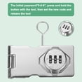 thumbnail image 6 of Uxcell Keyless Combination Lock, 3.7" Zinc Alloy Mechanical Password Twist Knob Hasp Locks Latch [Silver], 6 of 7