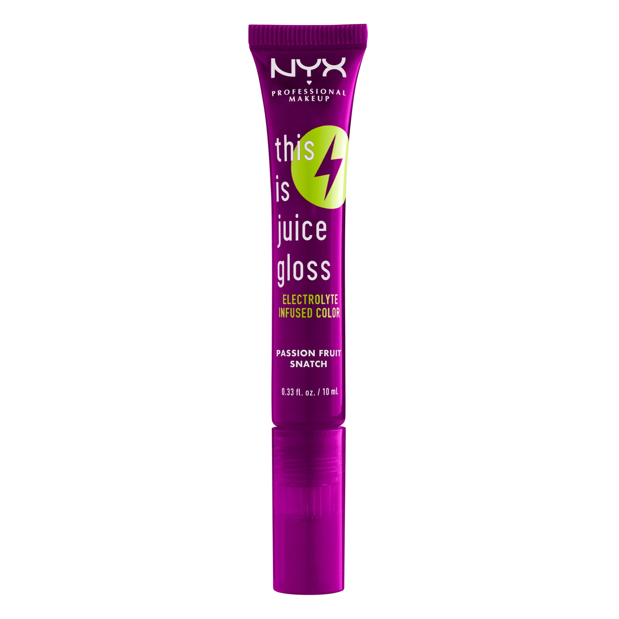 NYX Professional Makeup This Is Juice Gloss, Hydrating Lip Gloss, Passion Fruit Snatch, 0.33 fl oz