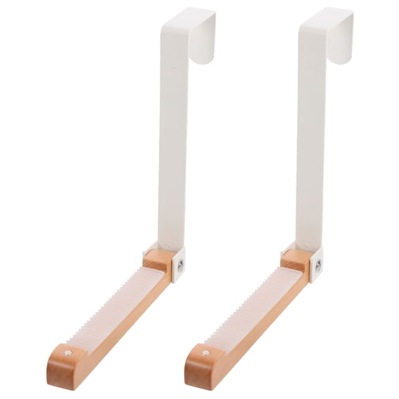 WEUVEB 2-Piece Wooden Bathroom Coat Rack for Laundry Room, Wall-Mounted Organizer, 6.88 x 6.29 x 0.79 Inches