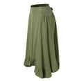 thumbnail image 4 of Aayomet Women'S Skirts Women's High Waist Cargo Belted Short Asymmetrical Mini Skirt with Pocket,Mint Green L, 4 of 5