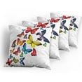 thumbnail image 5 of Ambesonne Butterfly Throw Pillow Cover 4 Pack, Joy Wildflowers Hiking, 16", Multicolor, 5 of 7