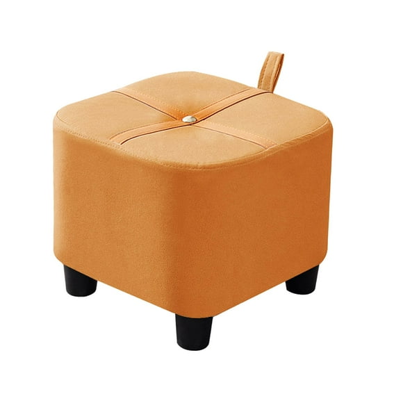 Small Stool Low Stool Sofa Bench Furniture Household Ottoman Doorway Shoe Changing Stool Footstool for Entryway Patio Home Balcony Bathroom Orange