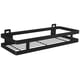 thumbnail image 1 of Estante de ducha Sin taladrar 1 nivel Negro Carrito de ducha Estante de cocina Estante de especias Estante de pared de acero inoxidable sin clavos Estante flotante para cocina Baño 20-50 cm de ancho, Xemadio LL-2471-4, 1 of 9
