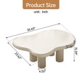 thumbnail image 3 of Guyii Cream Cloud Coffee Table, Modern Irregular Coffee Table for Living Room, Office, Cream White, 3 of 11