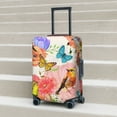 thumbnail image 2 of Lsque Flowers And Birds Watercolor Printed Luggage Cover, Travel Luggage Protector,Scratch and Dirt Resistant, Fits 18-32 Inch Luggage - X-Large, 2 of 9