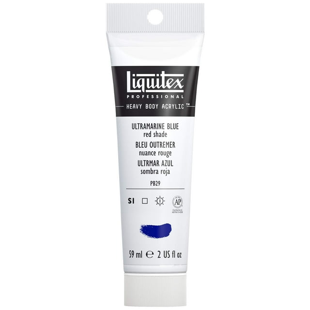 Liquitex Professional Heavy Body Acrylic Paint, 2-oz Tube, Ultramarine Blue (Red Shade)