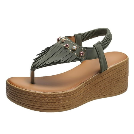 

KBKYBUYZ New Fish Mouth Retro Wedge Heel Platform Sandals Women s Roman Shoes