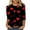 Black B, variant on Women's Tops Valentines Heart Printed 3/4 Sleeve Blouse Round Neck Fashion Casual Shirts Trendy Plus Size Clothes Red L