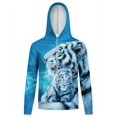 thumbnail image 2 of Sudadera con capucha con gráfico de tigre 3D para hombre, sudadera con capucha transpirable ligeramente elástica activa para exteriores, moda de otoño y primavera 2023, 2 of 4