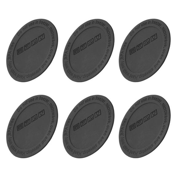 Worgeous 6pcs Rubber Bottoms Protector For Sublimation 56 mm Self Adhesive Tumblers Bottom Protective Non Slip Rubber Drink Coasters For Water Tumblers Jar