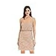 thumbnail image 3 of Adrianna Papell Robe de Cocktail Sans Manches à Col en V Blouson Perlée pour Femme, Taupe/rose, 10, 3 of 4