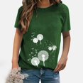 thumbnail image 1 of Gibobby Camiseta de manga corta para mujer sexy pullover camiseta manga corta con estampado moda tops Blusa casual para mujer(Verde,XL), 1 of 4