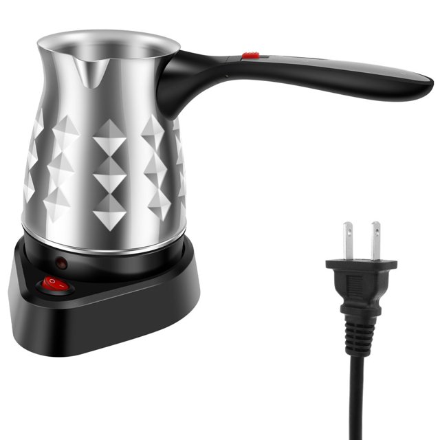 HLONK Turkish Coffee Maker with Folding Handle Stainless Steel 500ml Electric Turkish Coffee Machine 5 to 6 Cups Capacity Turkish Electric Coffee Maker Machine for Home Travel