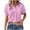 Pink, variant on Women's Short Sleeve Button Down Shirt Casual Turndown Collar Blouse Loose Fit Breathable Summer Tops for Women Pink L