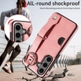 thumbnail image 5 of SaniMore Case for Samsung Galaxy S23 FE, PU Leather Durable [Back Card Slots] Wristlet Kickstand Buckle Protective Bumper Cover Shockproof Anti-fall/Anti-scratch for Ladies, Pink, 5 of 10