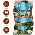 thumbnail image 6 of Turquoise Ombre Round Tablecloth 45-54 Inch Round Fitted Table Cloth with Elastic Edge, Modern Abstract Art Waterproof Table Cover Protector for Outdoor Picnic Party Dining, 6 of 6