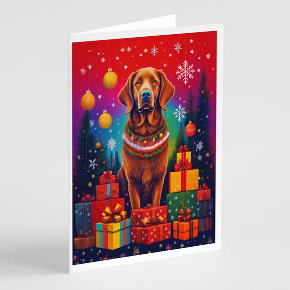 Chesapeake Bay Retriever Holiday Christmas Greeting Cards Pack of 8 7 in x 5 in