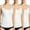 3 Pack: White, variant on Women's Pack of 3 Fitted Slimming Adjustable Spaghetti Strap Camisole - Black - L/XL