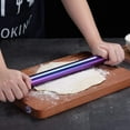 thumbnail image 5 of ReaNea Rainbow Rolling Pin 16.7" Stainless Steel Matte Roller Rolling Pin For Baking, 5 of 8