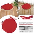 thumbnail image 2 of olkpmnmk Washable Chair Pad,Indoor/Outdoor Chair Pads with Ties,Round Seat Chair Pad,Round Cushions for Outdoor Furniture,Small Soft Sponge Seat Cushion,Anti Slip Round Stool Cushion,Dark Red,15", 2 of 7