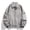 Gray, variant on Men's Solid Color Lapel Collar Cargo Jacket Multi‑Pocket Elastic Hem Long Sleeve Casual Outer Coat Camping Cycling