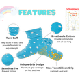 thumbnail image 3 of Beaniara 4 Pairs Anti Slip Silicon Grip Socks, 3 Sizes For 1-7 Years Baby, Toddler, Kid (Aqua, L), 3 of 7