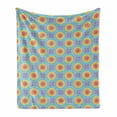 thumbnail image 1 of Geometric Soft Flannel Fleece Throw Blanket, Rainbow Colors of Repeating Concentric Circles in Dot Art Style Illustration, Cozy Plush for Indoor and Outdoor Use, 70" x 90", Multicolor, by Ambesonne, 1 of 6
