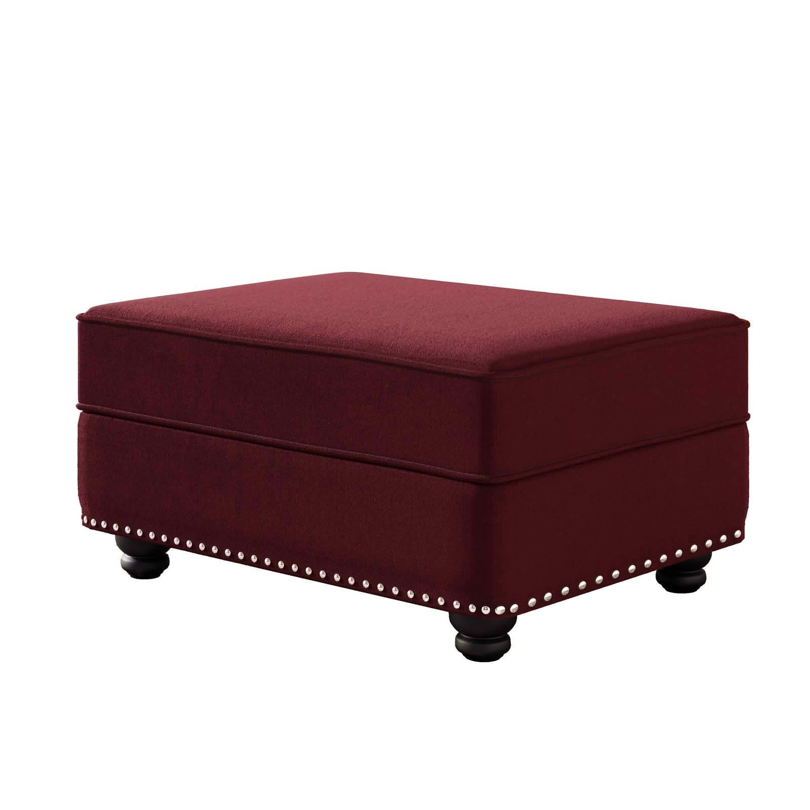 MAYEERTY Velvet Modular Ottoman Footrest, Multi‑Use Stool for Single/2‑Seat/3‑Seat Sofa, for Living Room Apartment Office