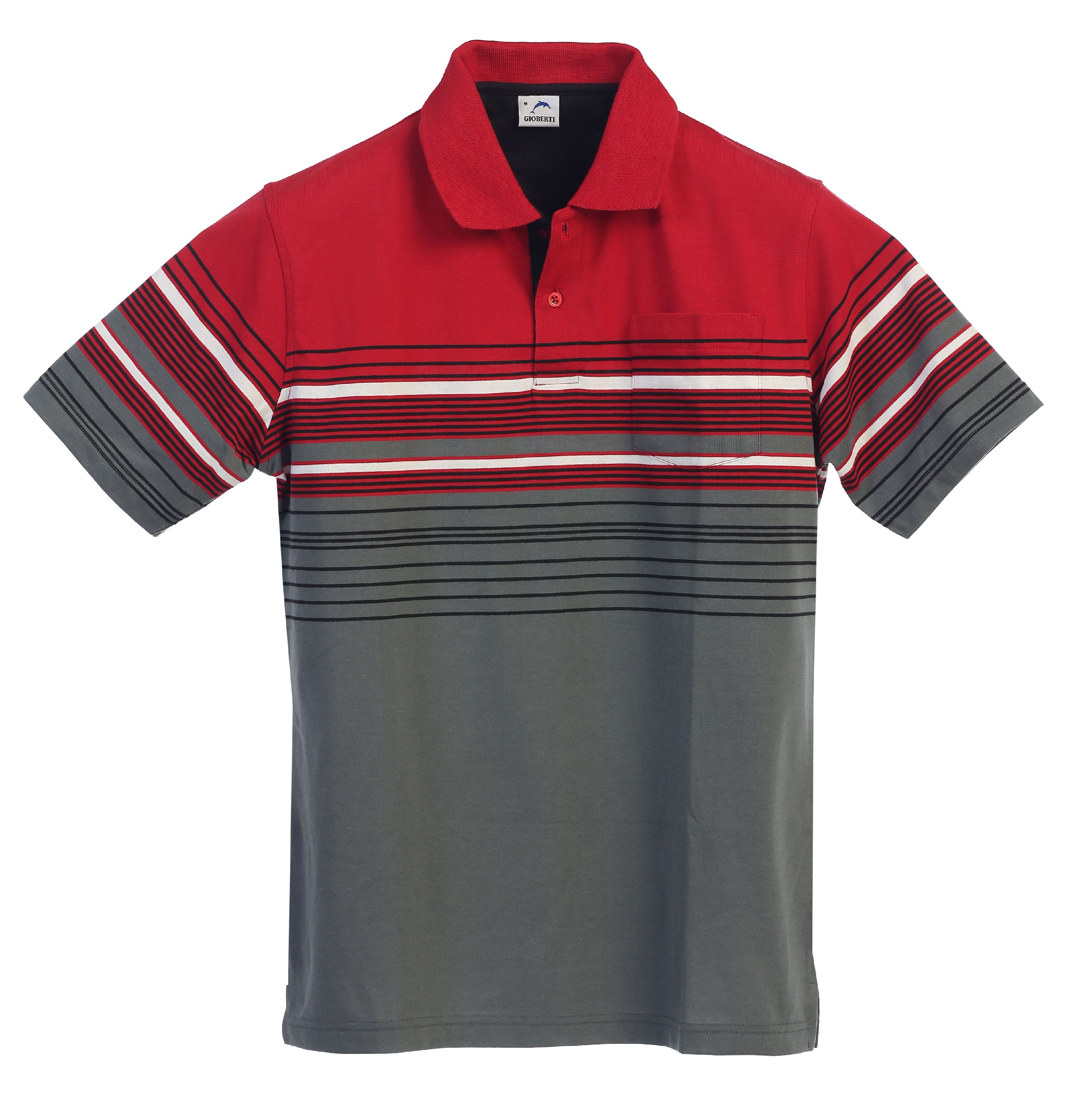 Mens Striped Short Sleeve Polo Shirt - Walmart.com