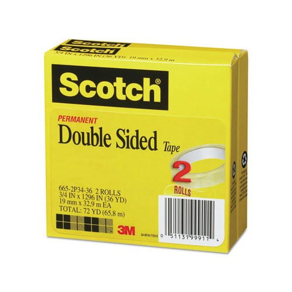 3M Double-Sided Scrapbooking Tape 1/2 In. X 8.33 Yd. Roll [Pack Of 3]  (3PK-002)